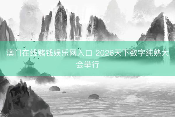 澳门在线赌钱娱乐网入口 2026天下数字纯熟大会举行