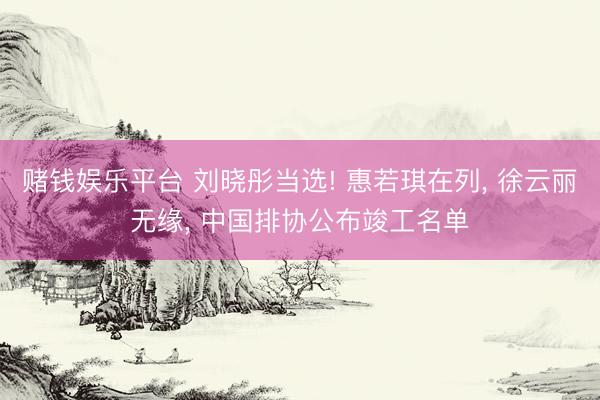 赌钱娱乐平台 刘晓彤当选! 惠若琪在列， 徐云丽无缘， 中国排协公布竣工名单