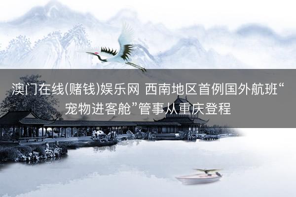 澳门在线(赌钱)娱乐网 西南地区首例国外航班“宠物进客舱”管事从重庆登程