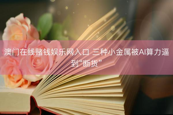 澳门在线赌钱娱乐网入口 三种小金属被AI算力逼到“断货”